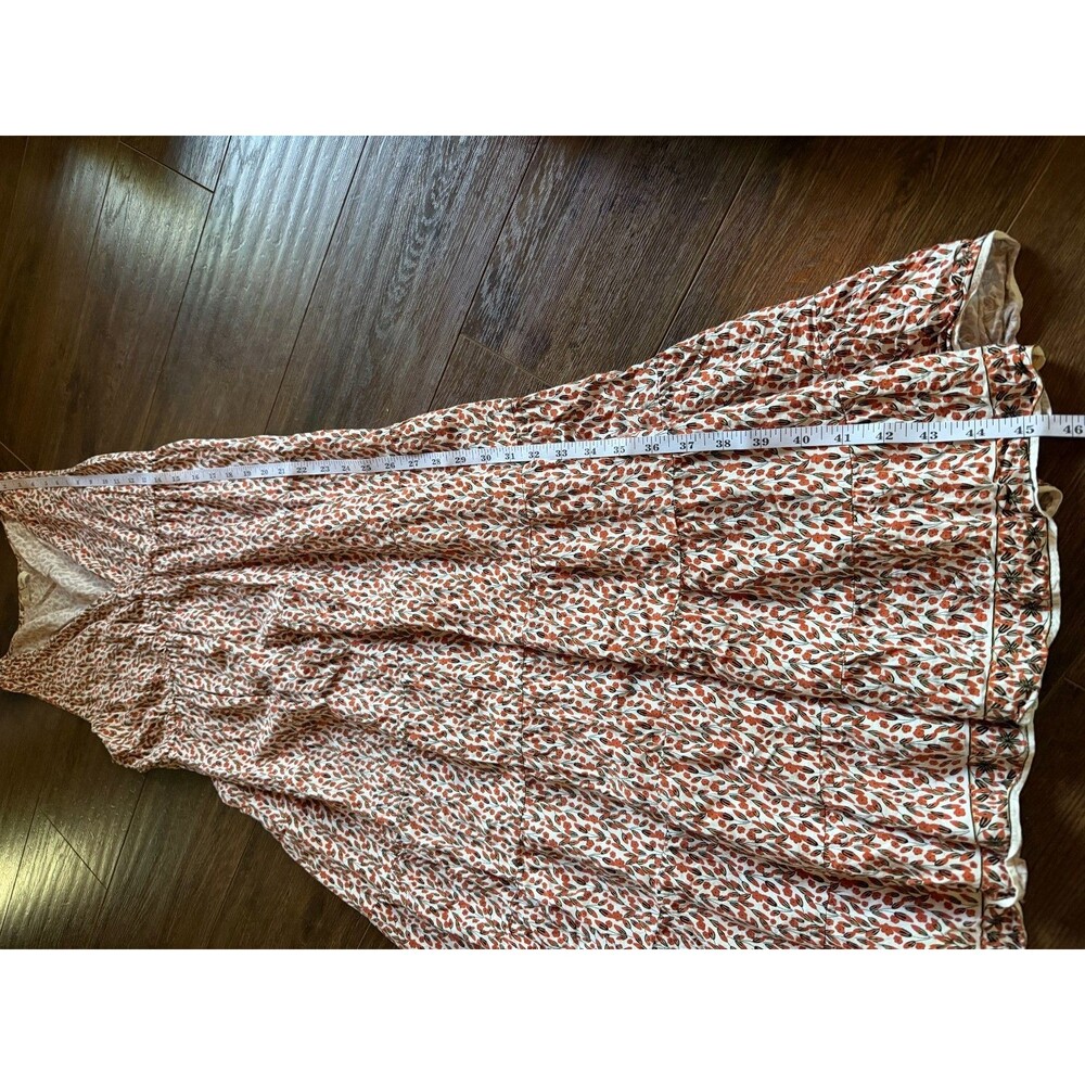 Max Studio Floral Midi Dress Sleeveless V-Neck Tiered Boho Large - Picture 8 of 8